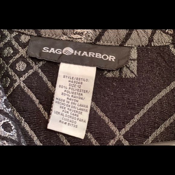 Women’s Sag Harbor Grey and Black Jacket Size 12 - Picture 2 of 4